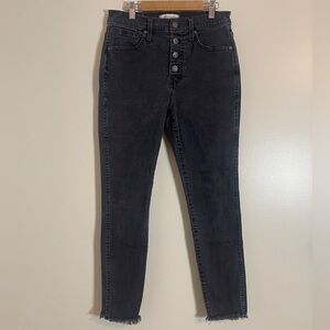 Madewell Jeans Womens Size 28P Ash Black Womens 10" High-Rise Skinny Denim Pants